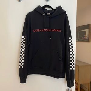 Kappa Kappa Gamma Hoodie with Checkered Sleeves
